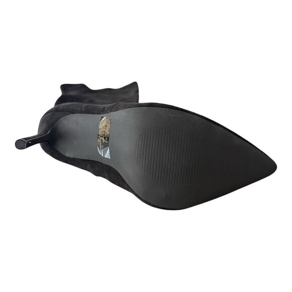 Shoe Dazzle Ysabella Over The Knee Heeled Black Boots Women's Size 10 D Wide - Picture 5 of 10